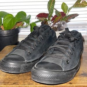 Black Lo-Top Suede Converse